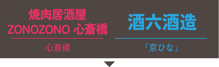 焼肉居酒屋ZONOZONO心斎橋×酒六酒造