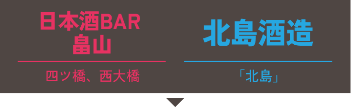 日本酒BAR 畠山(四ツ橋、西大橋)×北島酒造(滋賀県/北島)